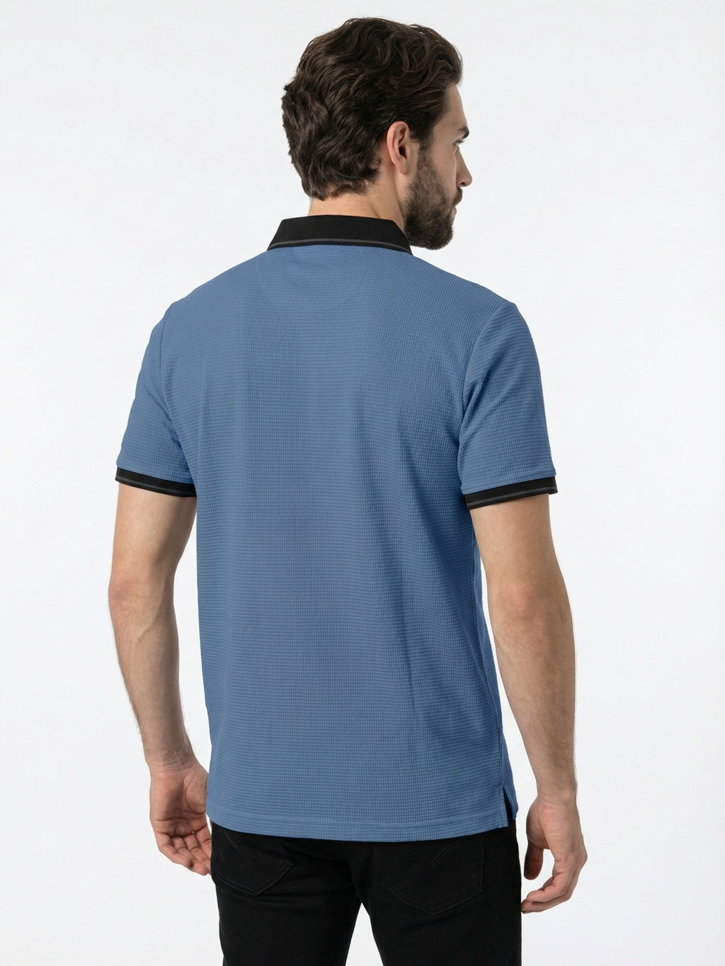 Atlantic Crest Polo - Deep Ocean Blue