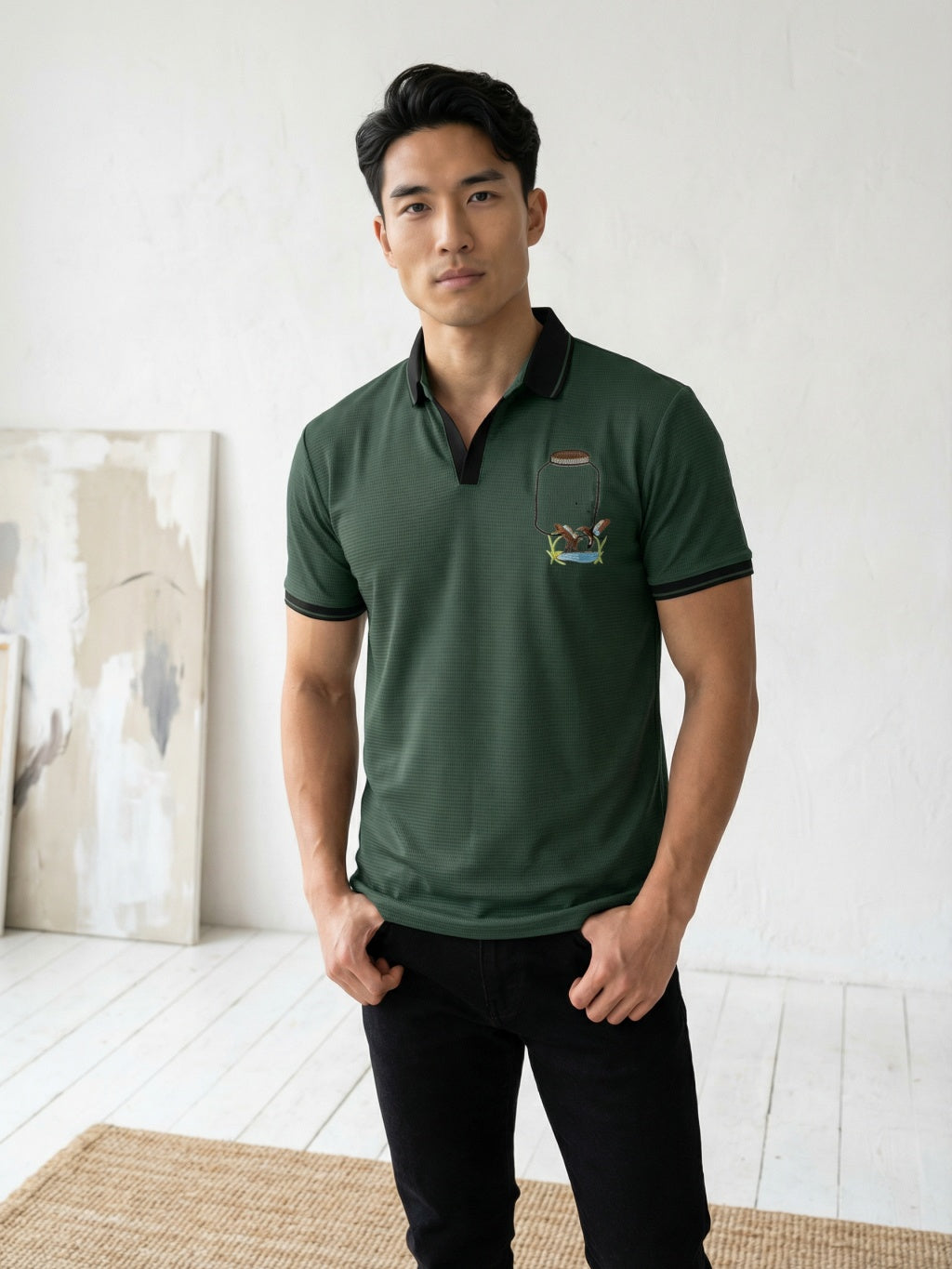 Atlantic Crest Polo - Forest Green