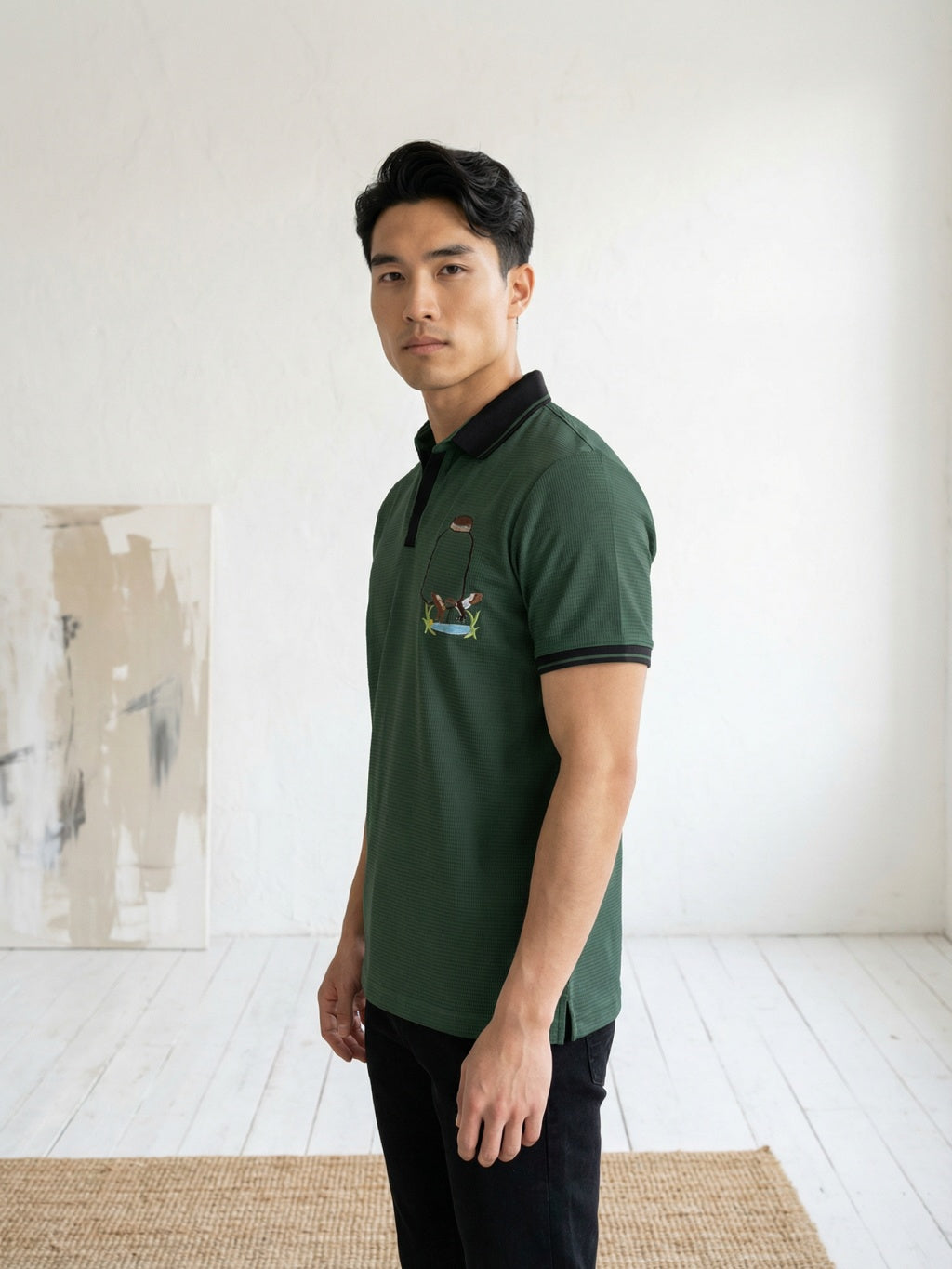 Atlantic Crest Polo - Forest Green