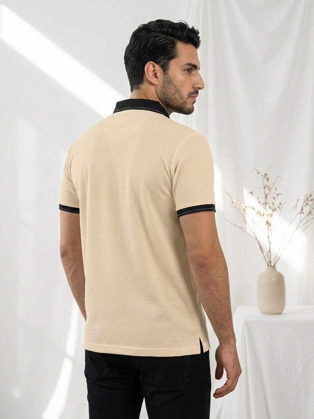 Atlantic Crest Polo - Ivory Sand