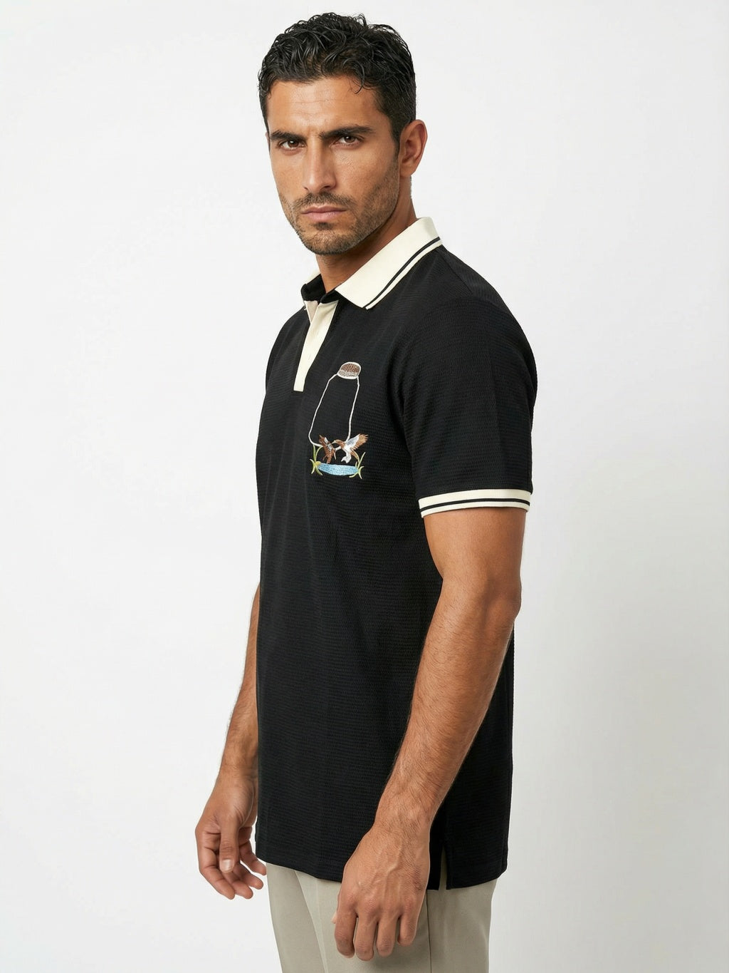 Atlantic Crest Polo - Onyx Black