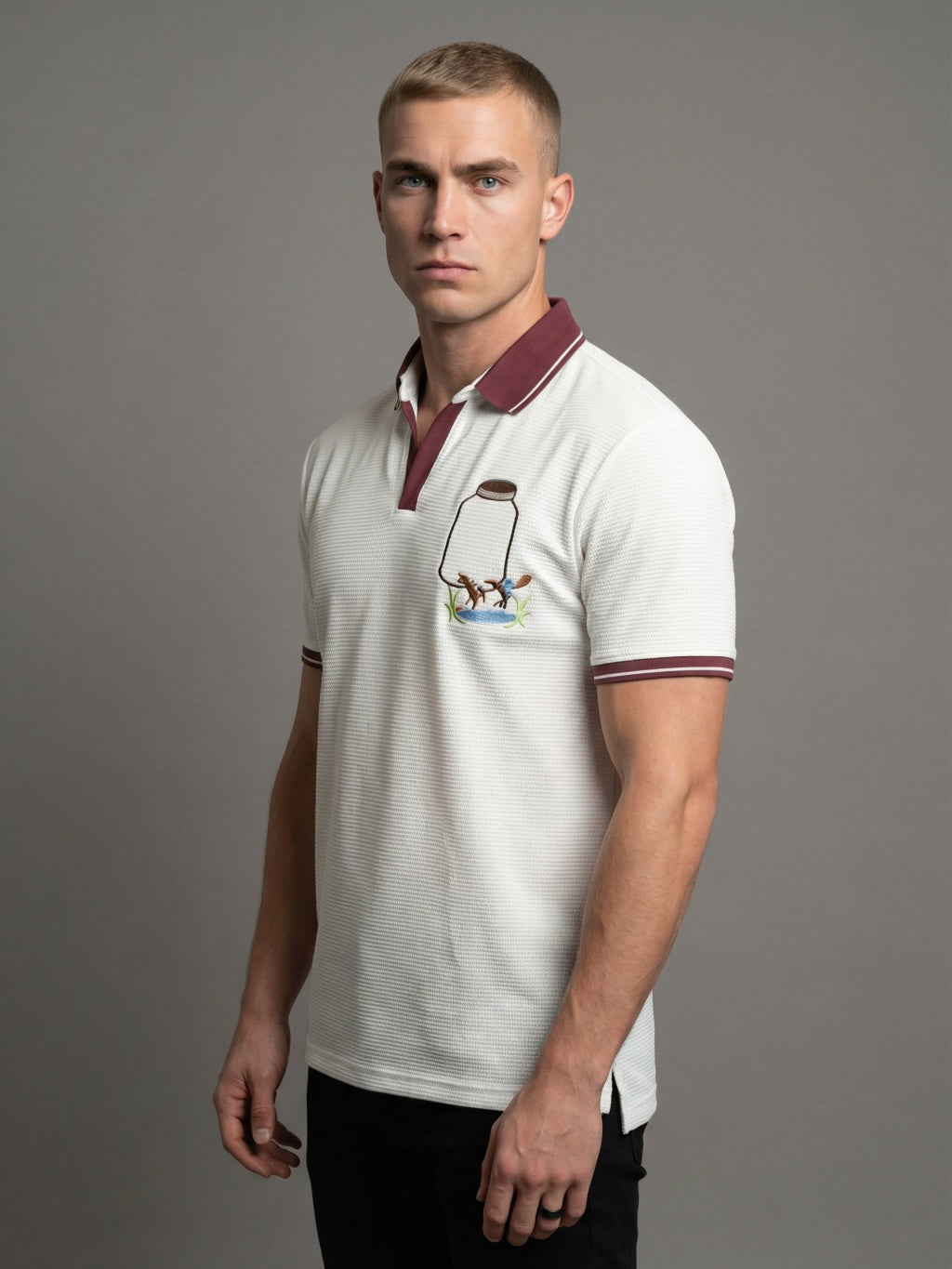 Atlantic Crest Polo - Stone Beige
