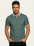 Coastal Zip Polo - Forest Green