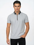 Coastal Zip Polo - Silver Grey