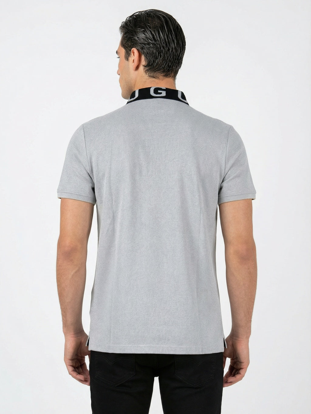 Coastal Zip Polo - Silver Grey