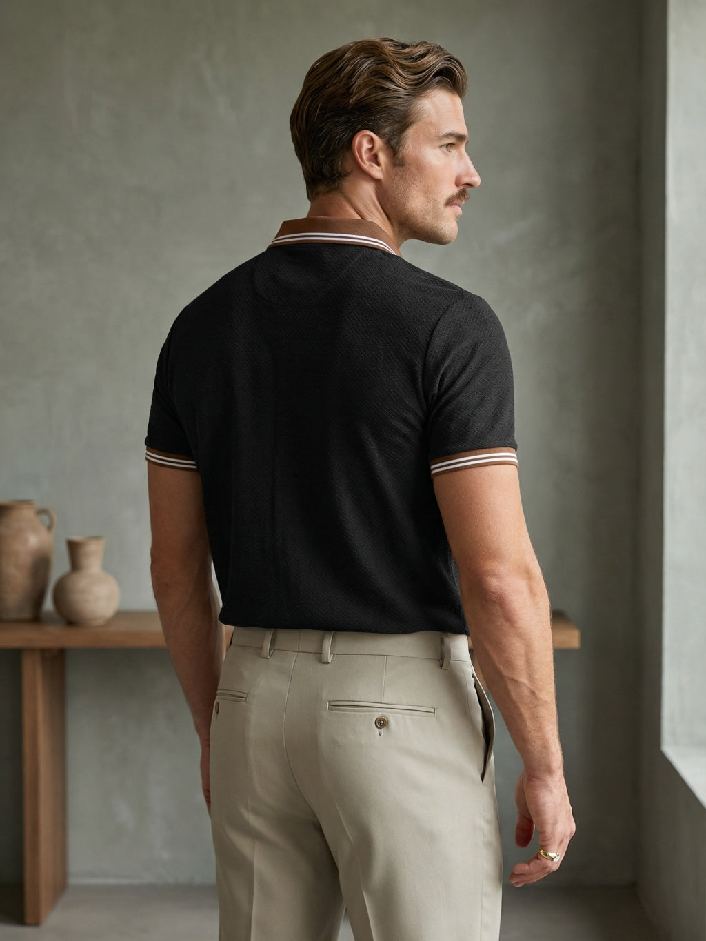 Heritage Trim Polo - Onyx Black