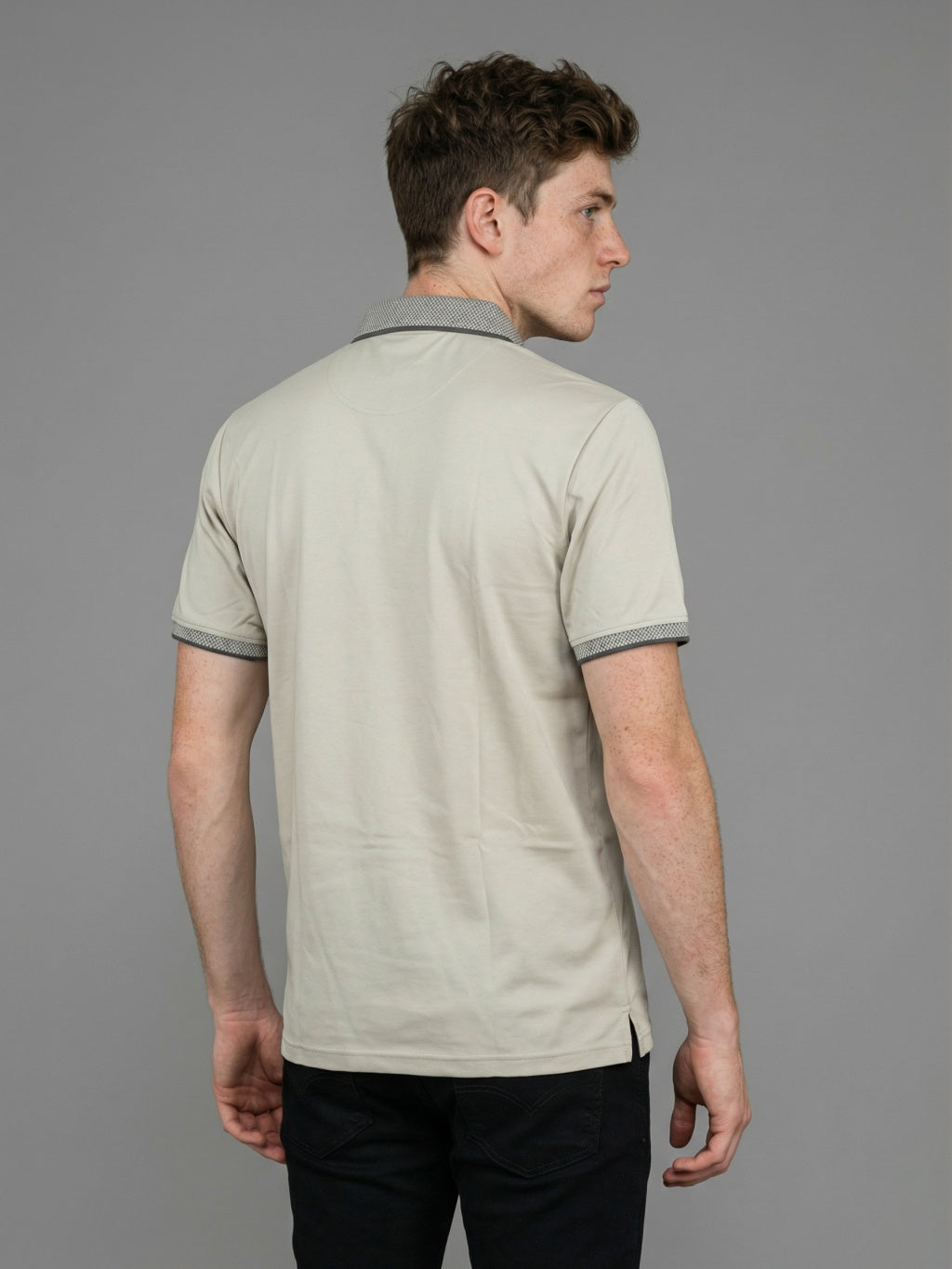 Heritage Zip Polo - Sand Beige