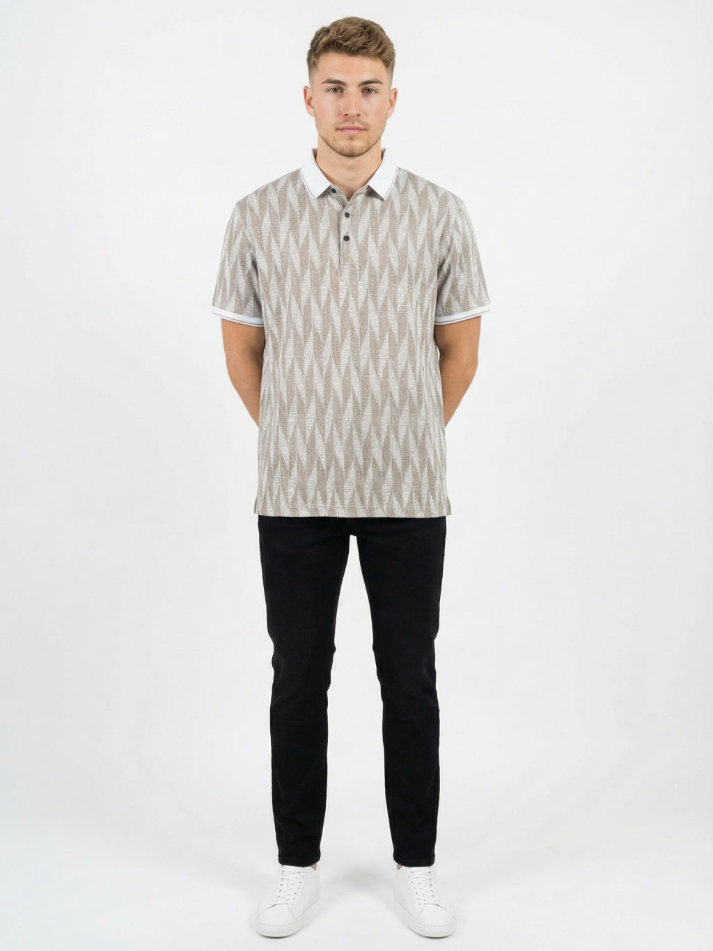 Maison Chevron Polo - Sand Beige