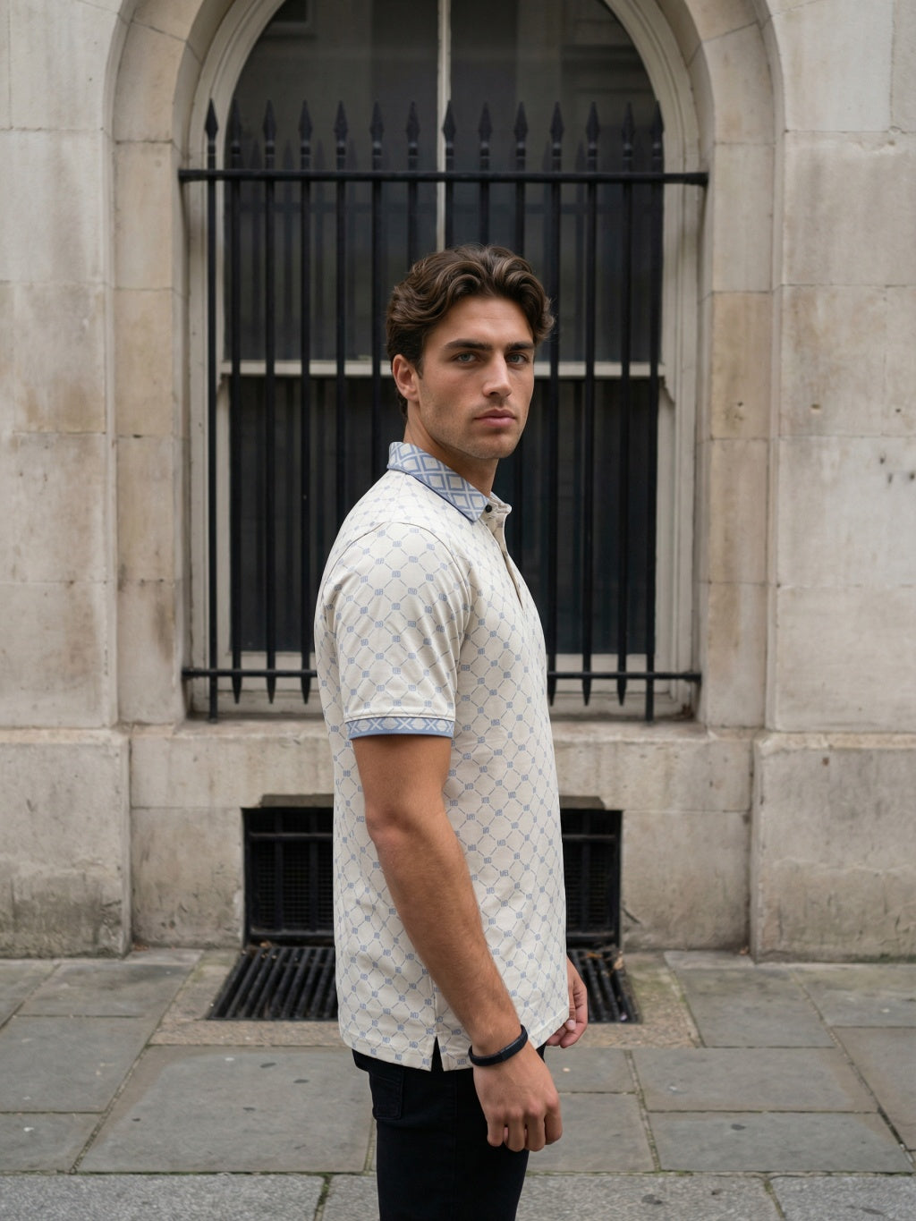 Maison Grid Polo - Ivory Cream