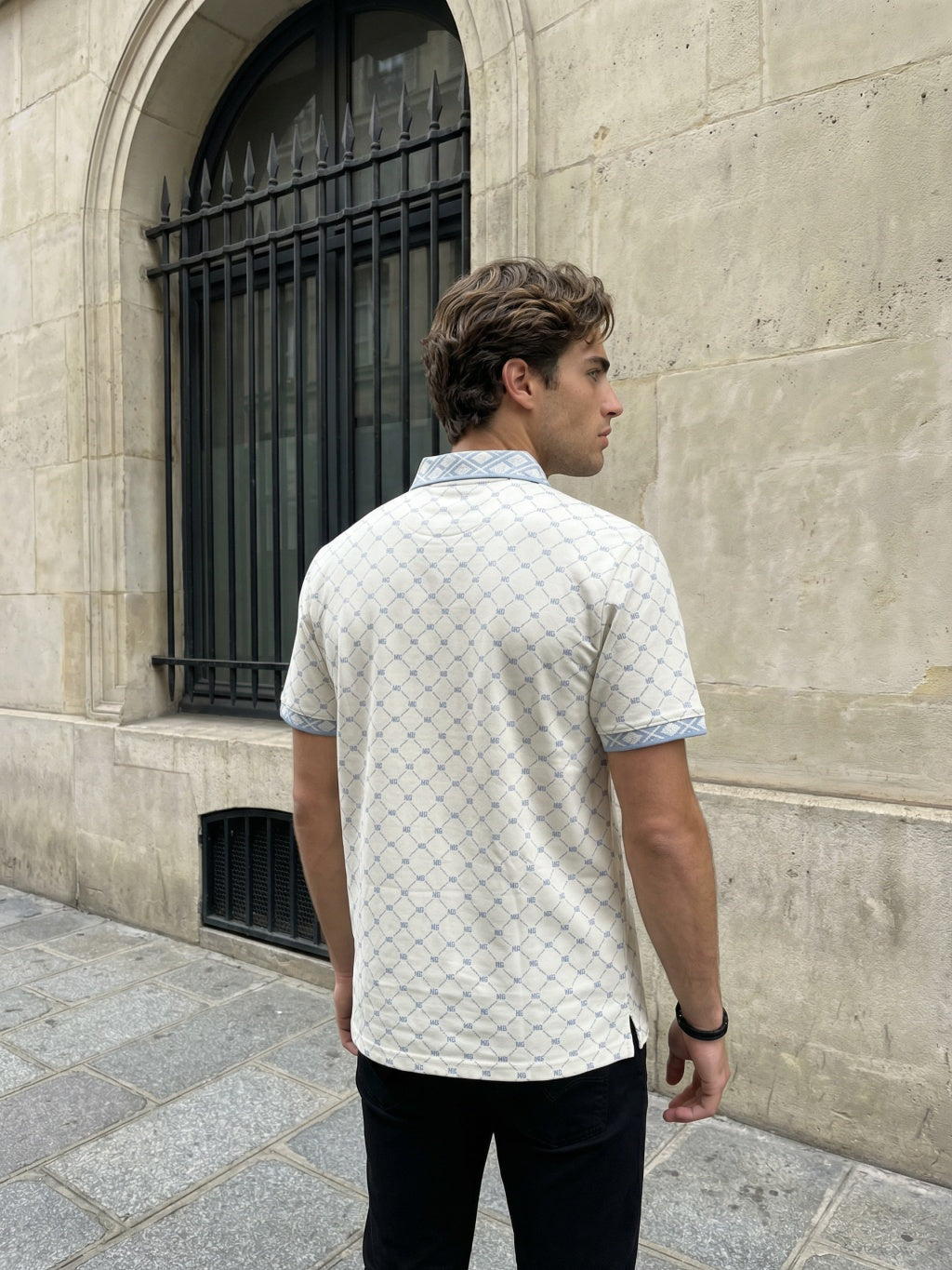 Maison Grid Polo - Ivory Cream