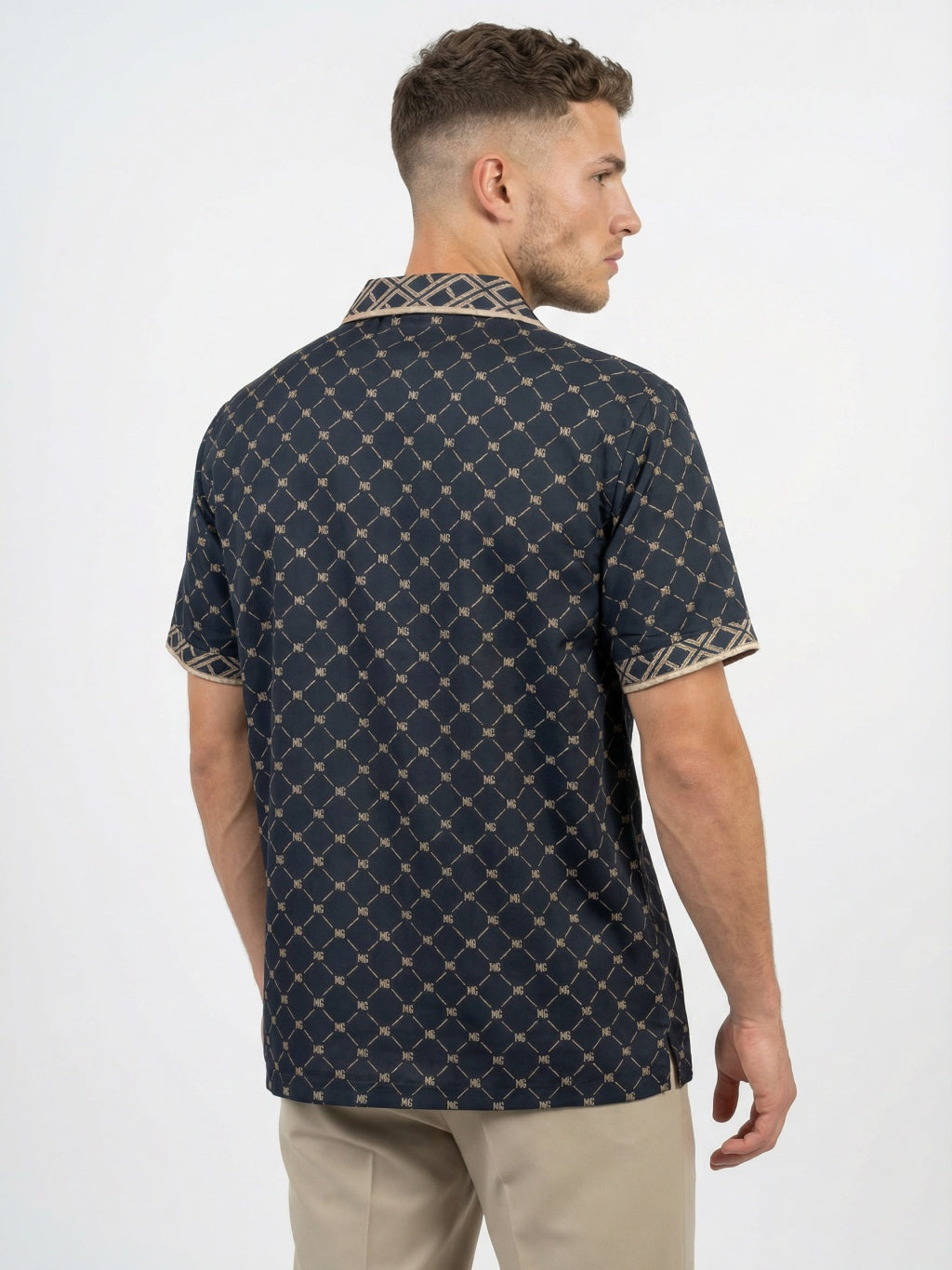 Maison Grid Polo - Midnight Navy