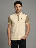 Monaco Stripe Polo - Ivory Beige